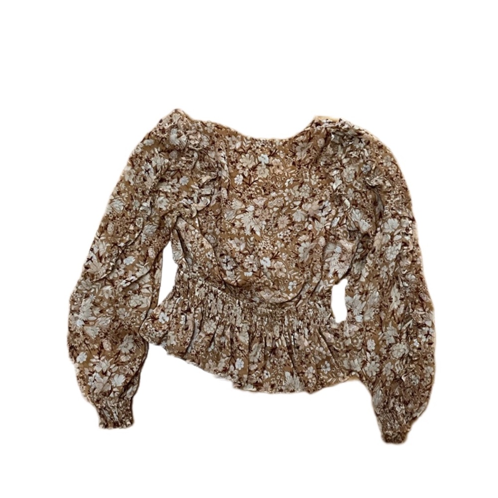 Express Patterned Blouse, V-Neck - image 5